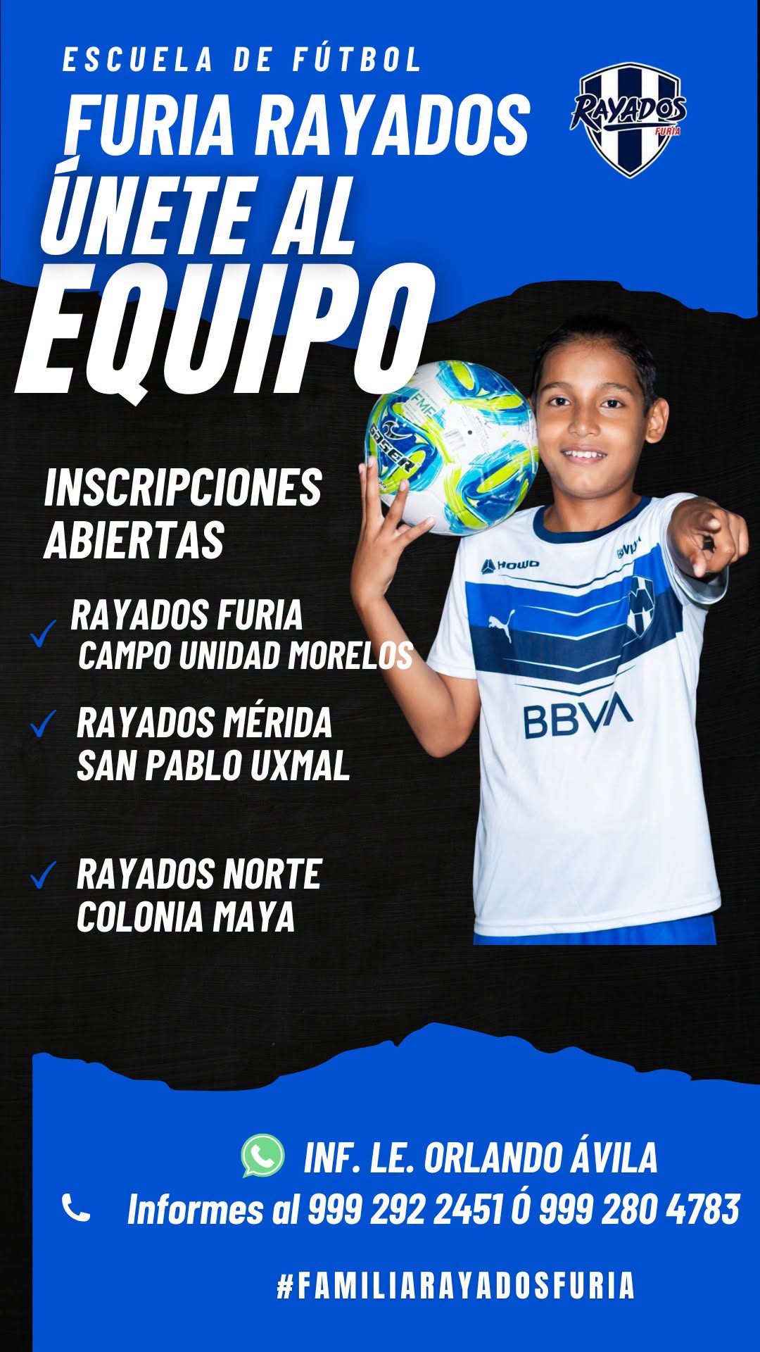 Inscripciones abiertas Furia Rayados